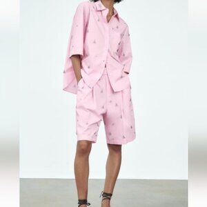 ZARA Jeweled Bermuda Shorts